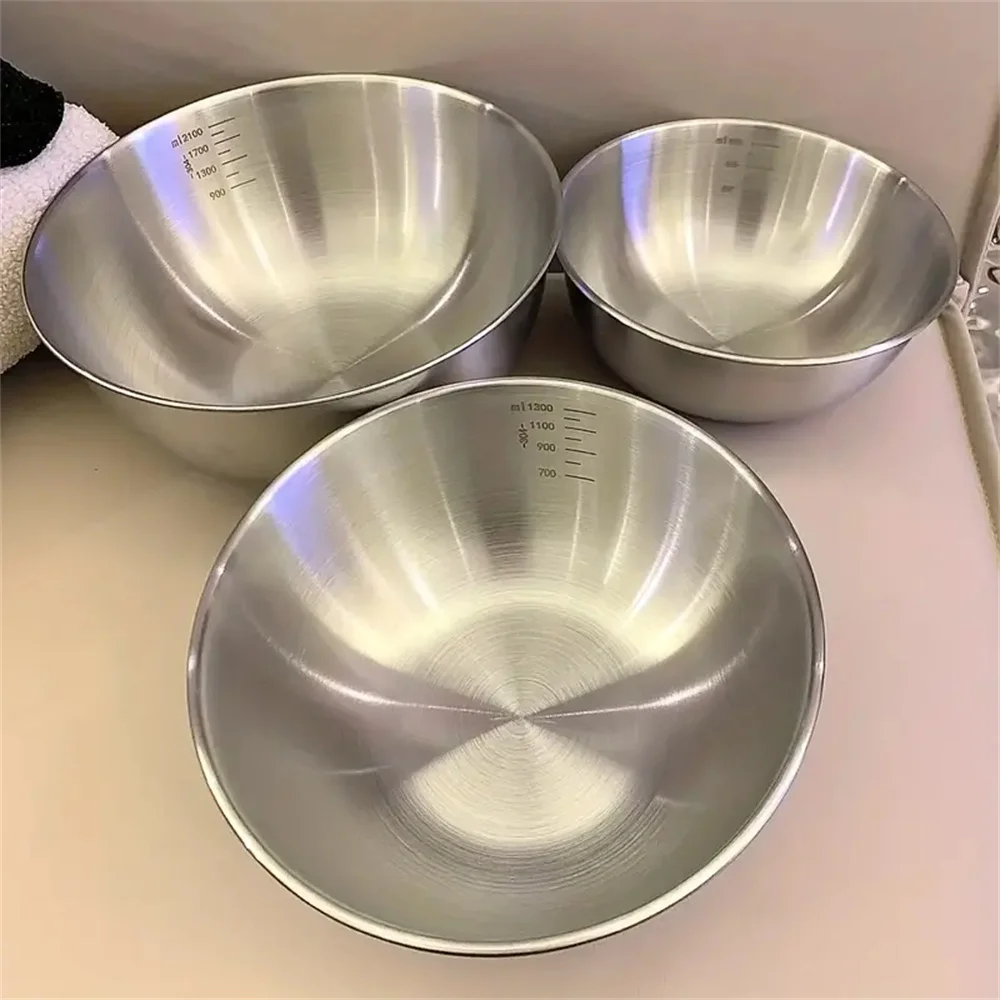 Kitchen Baking Bowls - 1-3 스테인리스 스틸 볼 세트(저울 포함)