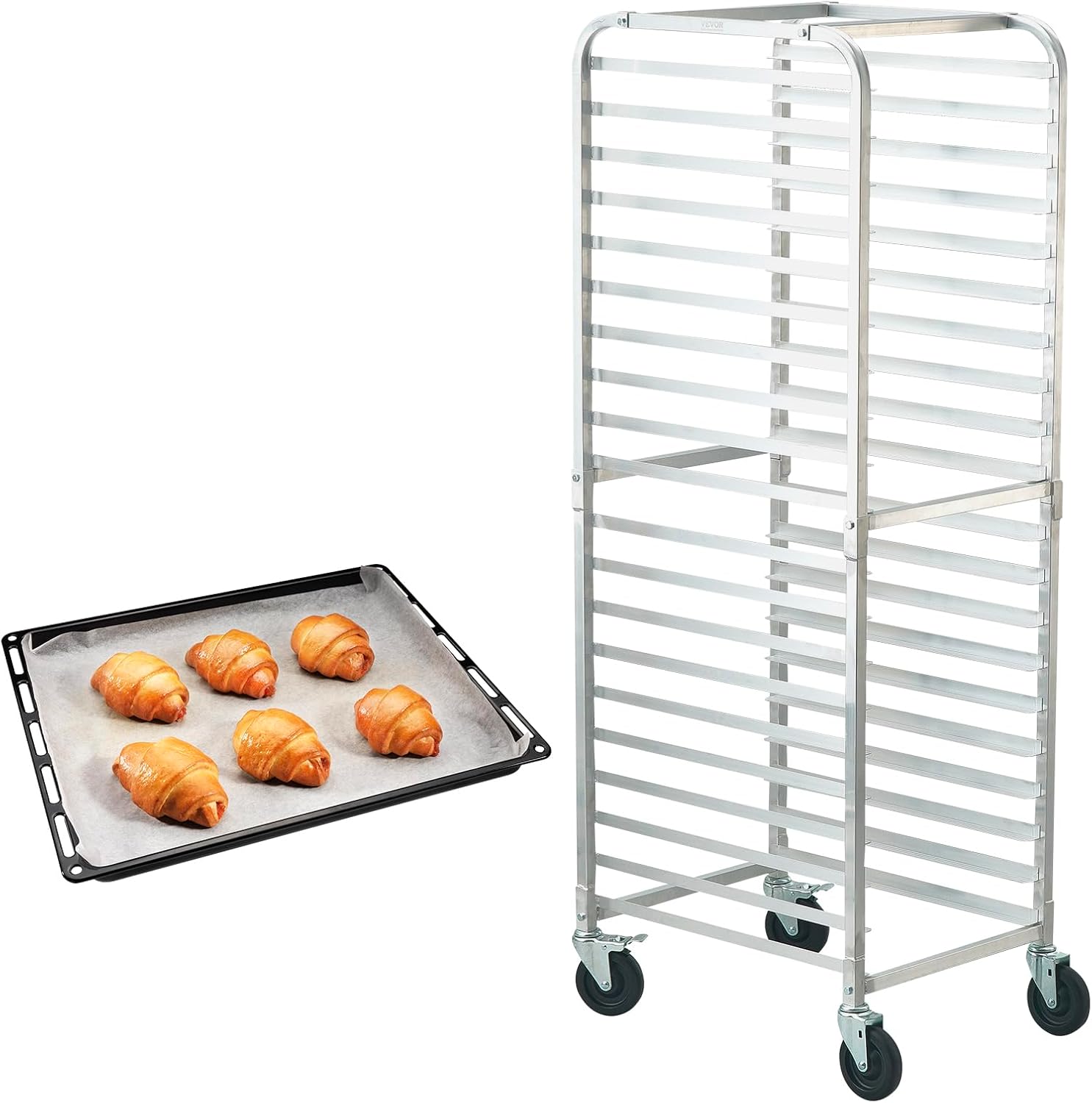 Kitchen Baking Trolley - 20단 상업용 베이킹 팬 랙 알루미늄