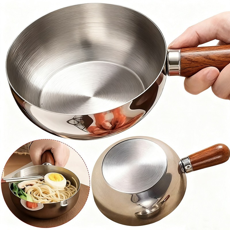 스테인리스 스틸 소스팬 우유냄비 호두나무 손잡이 달린  - Kitchen Baking Bowls 리뷰 및 가격