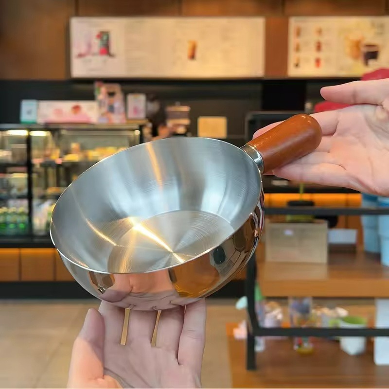 스테인리스 스틸 소스팬 우유냄비 호두나무 손잡이 달린  - Kitchen Baking Bowls 리뷰 및 가격