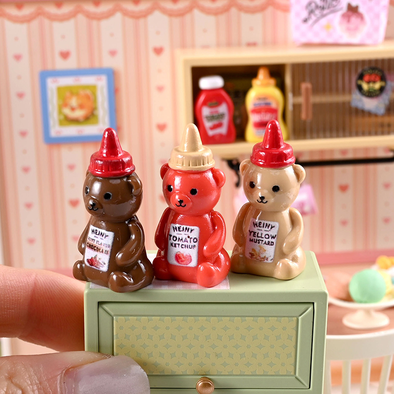 10개 1/12 인형집 모형 작은 곰 잼 병 인형집 미 - Kitchen Baking Storage 리뷰 및 가격