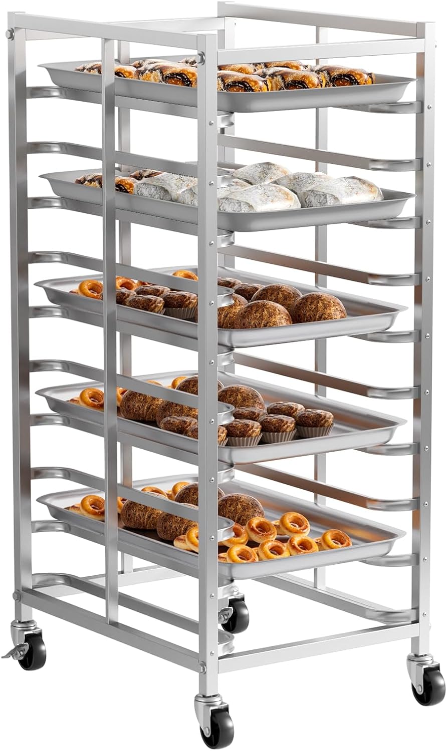 상업용 스테인레스 스틸 베이킹 랙 바퀴付き 시트 팬 보 - Kitchen Baking Trolley 리뷰 및 가격