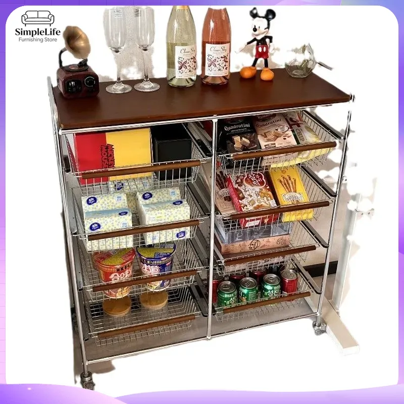 레트로 주방 카트 바퀴 달린 이동식 수납 트롤리, 요리 - Kitchen Baking Trolley 리뷰 및 가격
