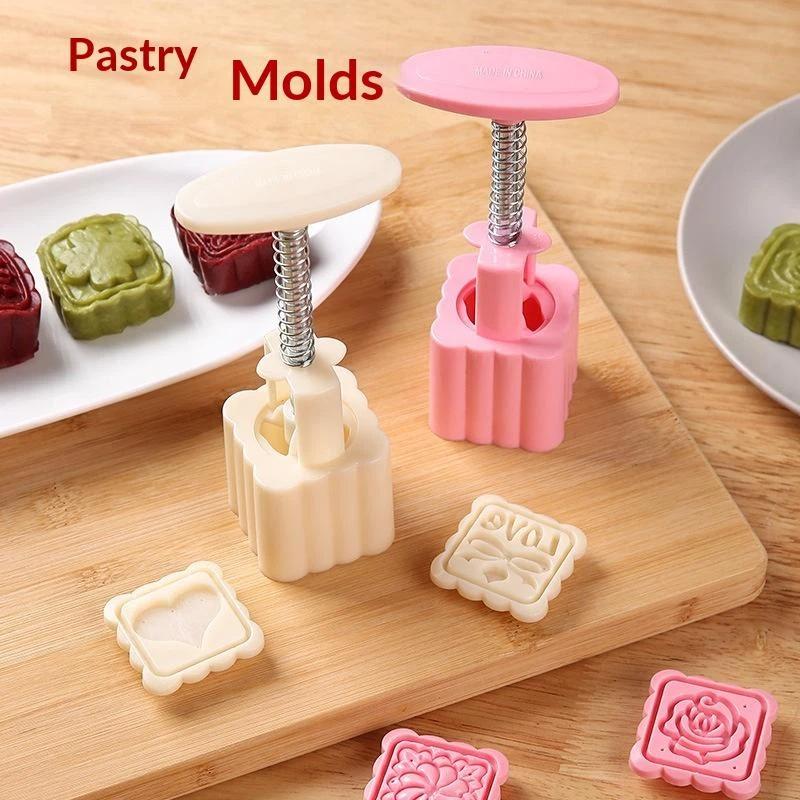 1세트 DIY 달떡 틀 플라스틱 핸드프레스 패스트리 몰 - Kitchen Baking Torch 리뷰 및 가격