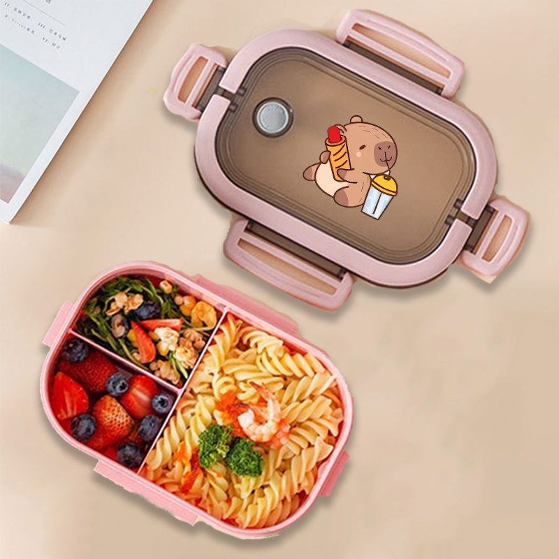 Capybara 도시락 상자 애니메이션 동물 인쇄 식품 - Kitchen Baking Storage 리뷰 및 가격
