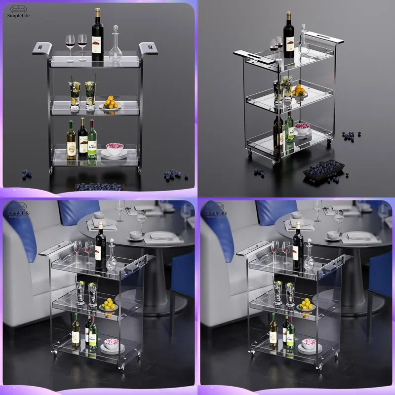 현대적인 3단 주방 카트, 수납 선반과 바퀴 달린 트롤 - Kitchen Baking Trolley 리뷰 및 가격