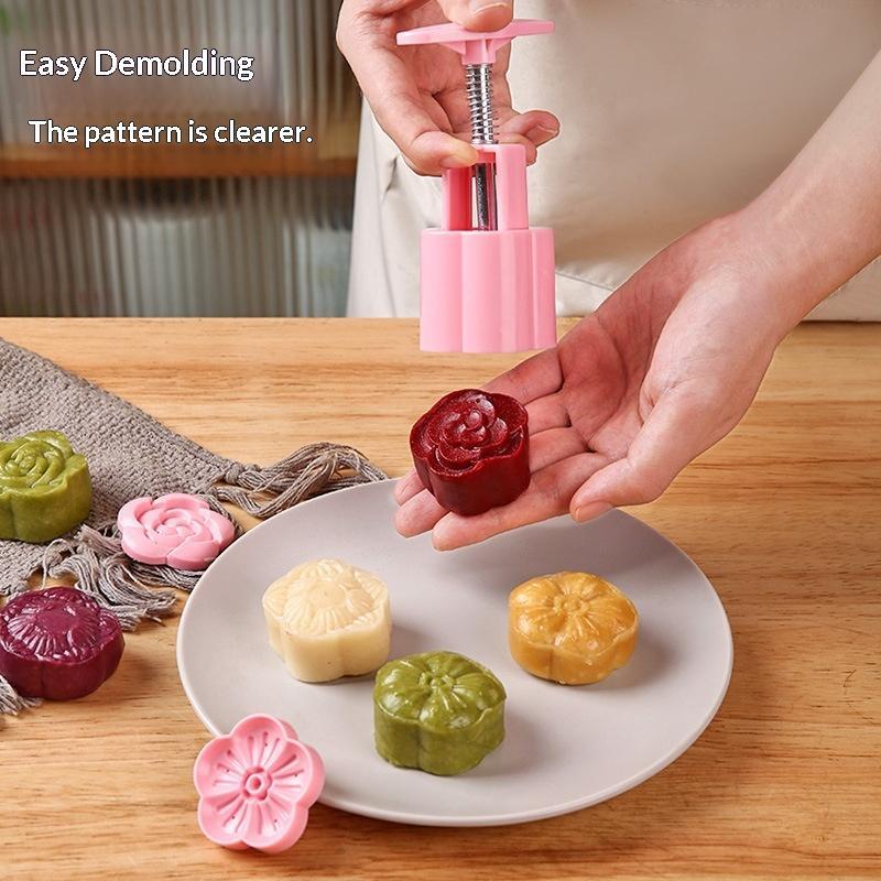 새로운 1세트 DIY 월병 틀 플라스틱 핸드프레스 패스 - Kitchen Baking Torch 리뷰 및 가격