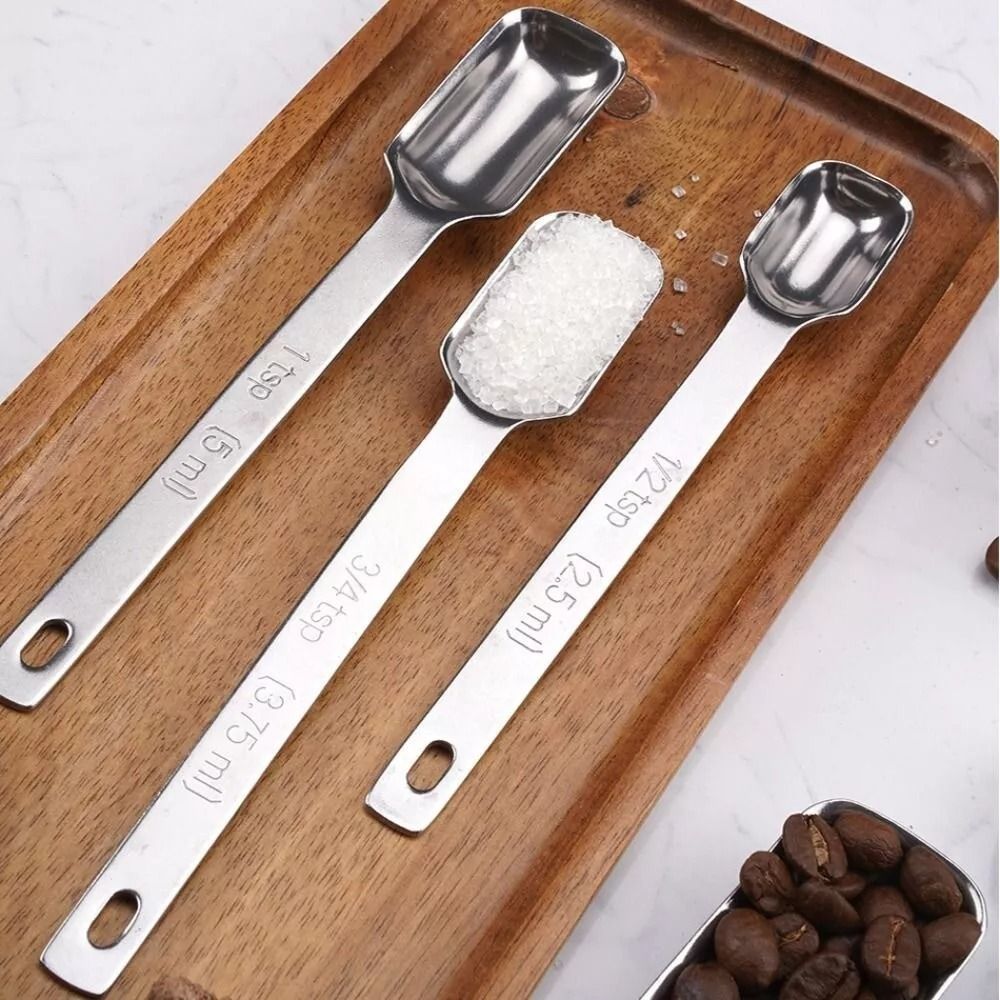 휴대용 스테인리스 스틸 계량 스푼, 주방 기구, 직사각 - Baking Powder Kitchen 리뷰 및 가격
