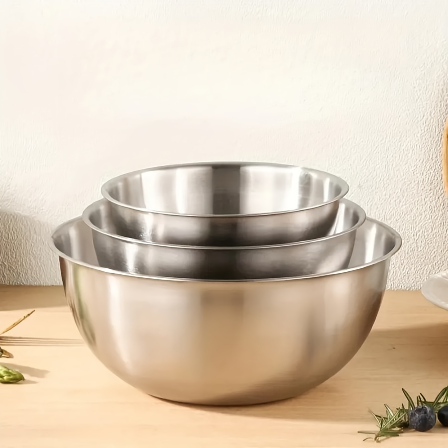 3개 스테인리스 스틸 샐러드 볼 세트, 믹싱 볼, 베이 - Kitchen Baking Bowls 리뷰 및 가격